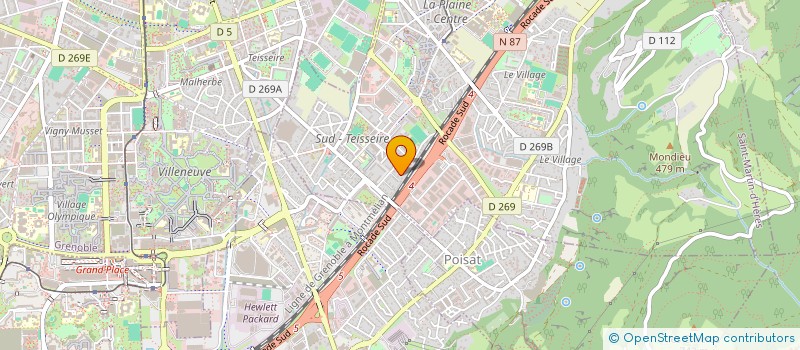 localisation de l'entreprise MADAME YAMINA ABDELLAOUI  SAINT-MARTIN-D'HERES