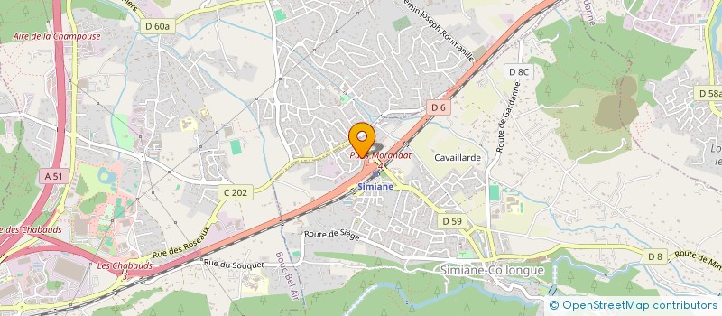 localisation de l'entreprise MADAME YAMINA BAHI  SIMIANE-COLLONGUE