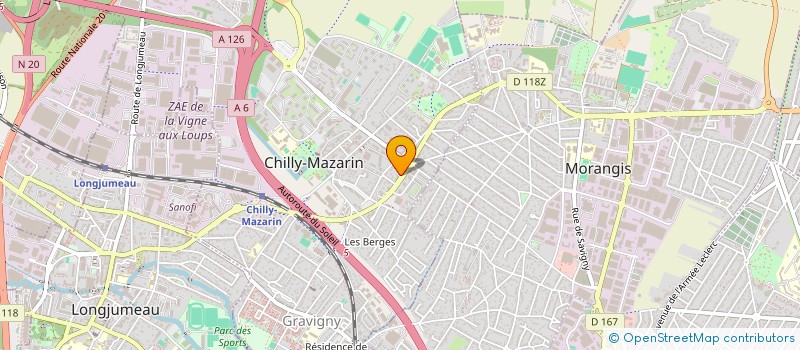 localisation de l'entreprise MADAME YAMINA BELKESSAM  CHILLY-MAZARIN