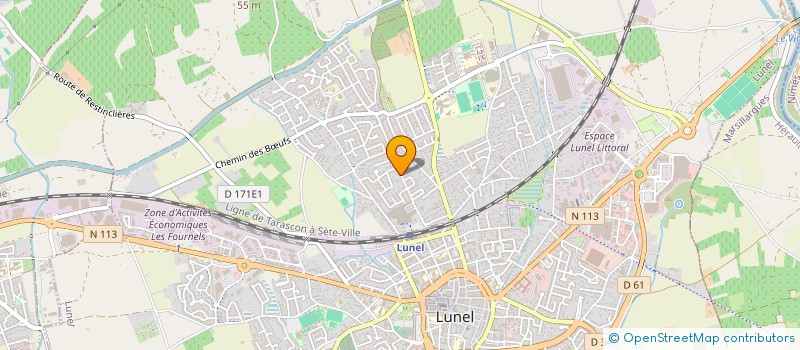 localisation de l'entreprise MADAME YAMINA MOUSSA KEBIR  LUNEL