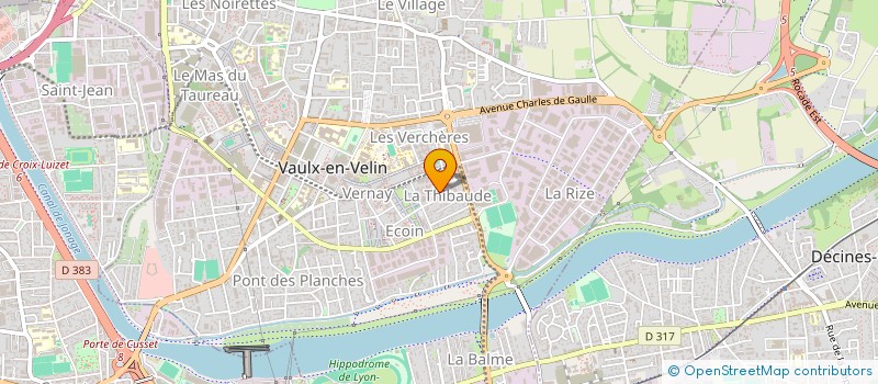 localisation de l'entreprise MADAME YAMNA M HAMLI  VAULX-EN-VELIN