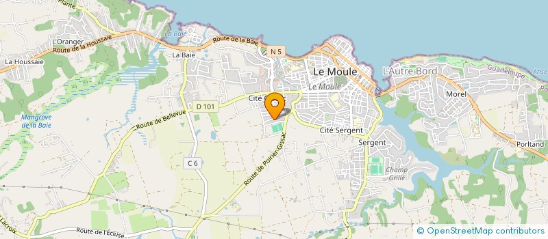 localisation de l'entreprise MADAME YANINA RUART à LE MOULE