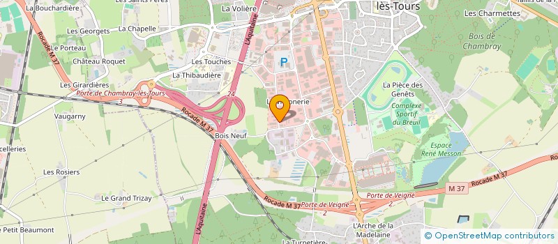 localisation de l'entreprise MADAME YANIS YAKOUBI  CHAMBRAY-LES-TOURS