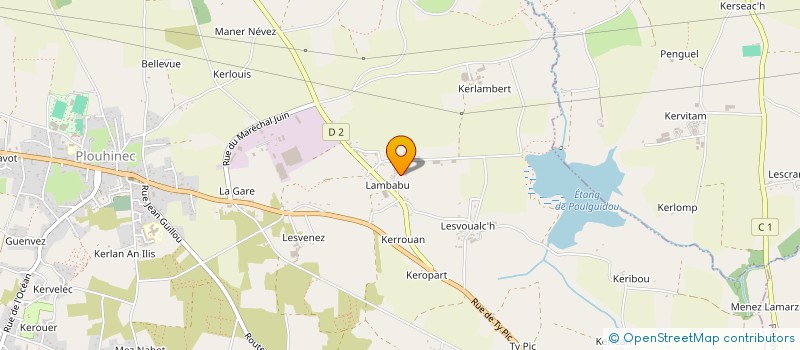 localisation de l'entreprise MADAME YANNE THELIN  PLOUHINEC