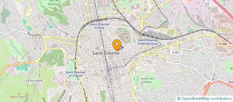 localisation de l'entreprise MADAME YANNELLE LOKO  SAINT-ETIENNE