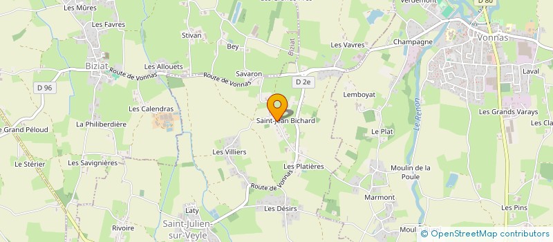 localisation de l'entreprise MADAME YANNICK ANGLADE à SAINT-JULIEN-SUR-VEYLE
