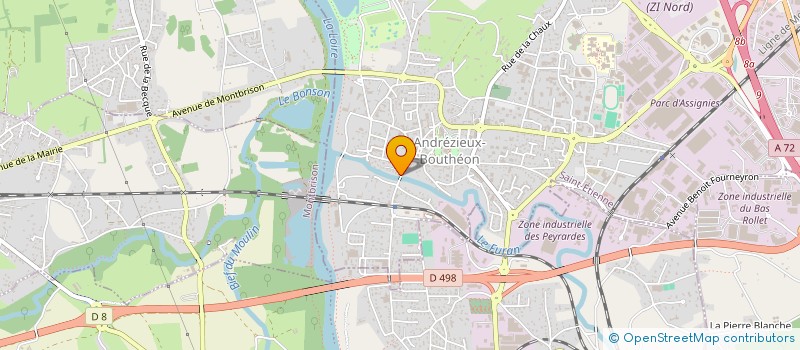 localisation de l'entreprise MADAME YANNICK BRUYAS  ANDREZIEUX-BOUTHEON