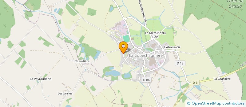 localisation de l'entreprise MADAME YANNICK RABAUD  LA COPECHAGNIERE