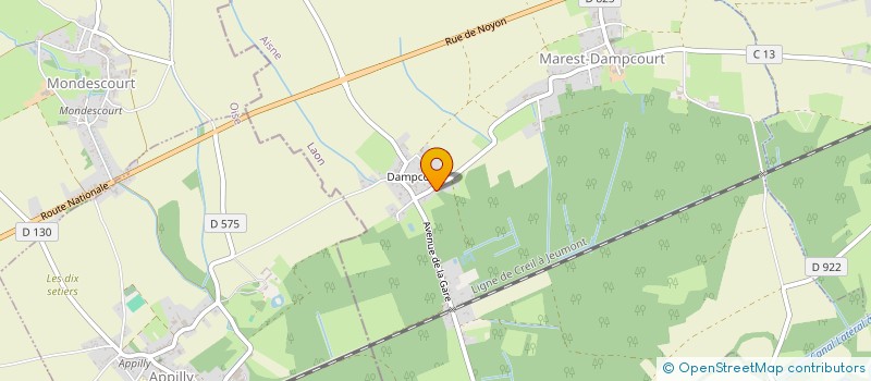 localisation de l'entreprise MADAME YANNIS NINO  MAREST-DAMPCOURT