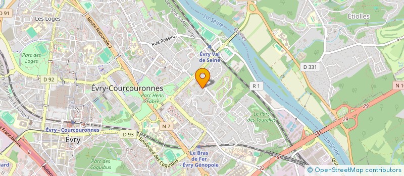 localisation de l'entreprise MADAME YAO AMANI  EVRY-COURCOURONNES