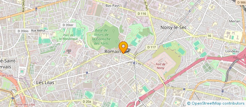 localisation de l'entreprise MADAME YASMINA MOSTEFAI à ROMAINVILLE