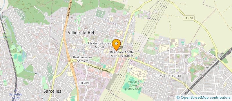 localisation de l'entreprise MADAME YASMINE AOUITI  VILLIERS-LE-BEL