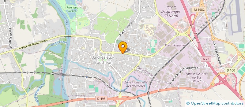 localisation de l'entreprise MADAME YASMINE BOUKERFA  ANDREZIEUX-BOUTHEON