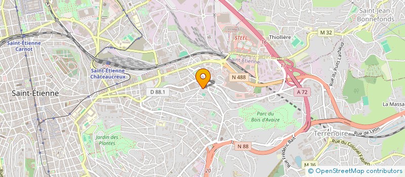 localisation de l'entreprise MADAME YASMINE MERAZGA  SAINT-ETIENNE