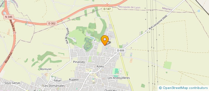 localisation de l'entreprise MADAME YASMINE TAQUET  GENAS