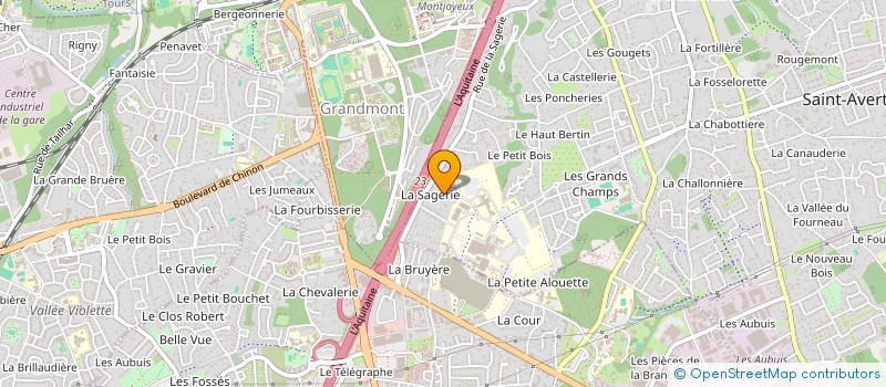 localisation de l'entreprise MADAME YASMINE YADEL  SAINT-AVERTIN