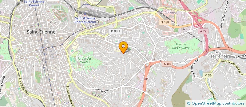 localisation de l'entreprise MADAME YASSMINE DJEBABLIA  SAINT-ETIENNE