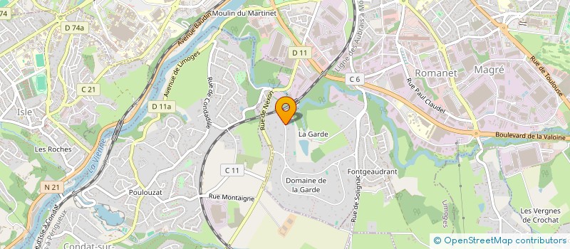 localisation de l'entreprise MADAME YAYE KEBE à LIMOGES