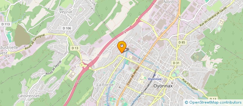 localisation de l'entreprise MADAME YAZCI BILDREN à OYONNAX