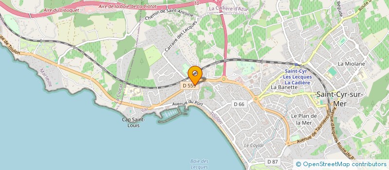 localisation de l'entreprise MADAME YENTL CRIADO à SAINT-CYR-SUR-MER