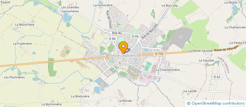 localisation de l'entreprise MADAME YEVHENIIA CHYHRYNA  TREIZE-SEPTIERS