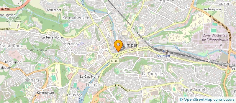 localisation de l'entreprise MADAME YIULIIA BESVERKHNIA à QUIMPER