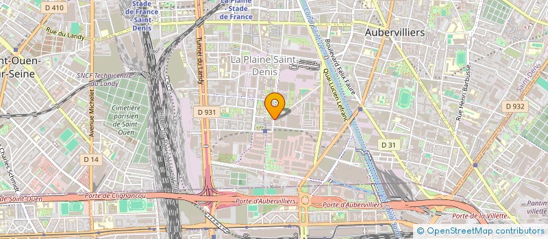 localisation de l'entreprise MADAME YIXIN ZHANG  AUBERVILLIERS