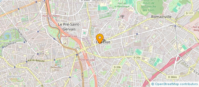 localisation de l'entreprise MADAME YLONA PERKOWSKY à LES LILAS
