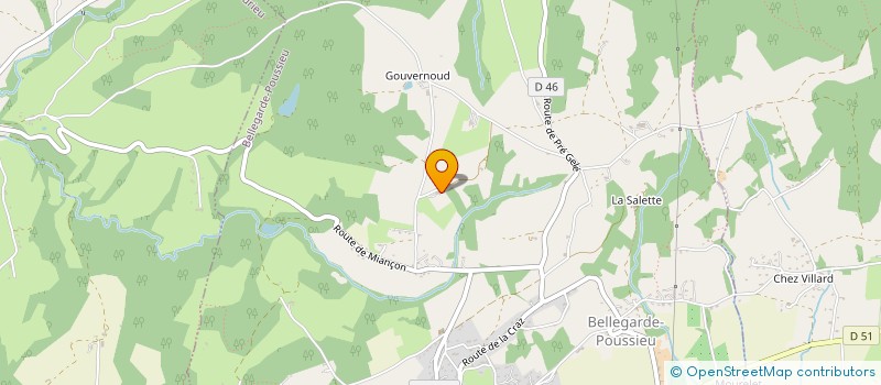 localisation de l'entreprise MADAME YOHANNA BERNARD  BELLEGARDE-POUSSIEU