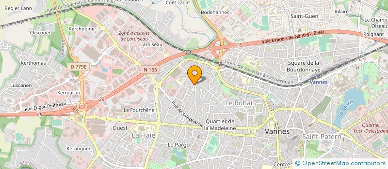 localisation de l'entreprise MADAME YOLAINE LE ROUZIC à VANNES