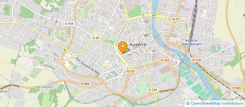 localisation de l'entreprise MADAME YOLAINE MARTIN  AUXERRE