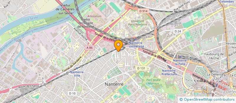 localisation de l'entreprise MADAME YOLANDE AYIKUTU  NANTERRE