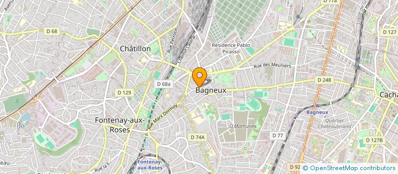 localisation de l'entreprise MADAME YOLANDE CURUNET à BAGNEUX