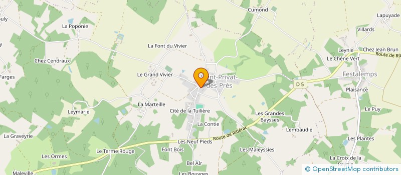 localisation de l'entreprise MADAME YOLANDE D ARLOT DE CUMOND  SAINT PRIVAT EN PERIGORD