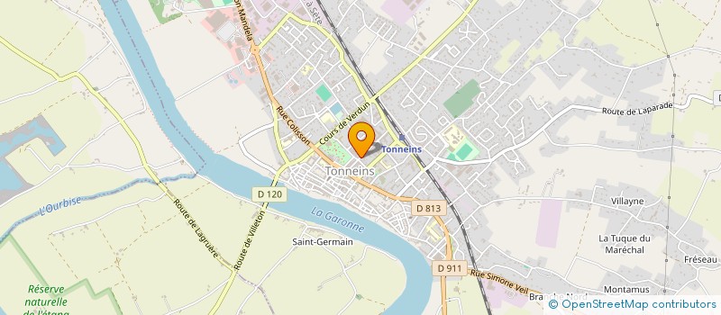 localisation de l'entreprise MADAME YOLANDE DIETLIN  TONNEINS