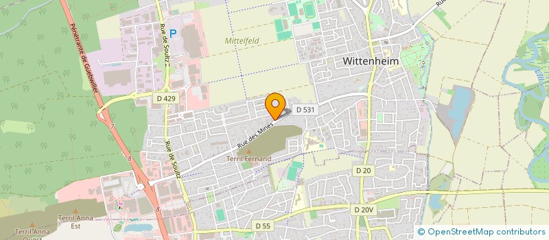 localisation de l'entreprise MADAME YOLANDE FREUND  WITTENHEIM