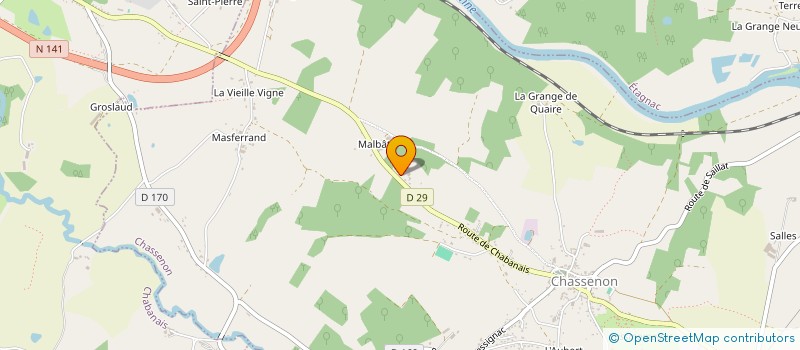localisation de l'entreprise MADAME YOLANDE HEBRE à EXIDEUIL-SUR-VIENNE