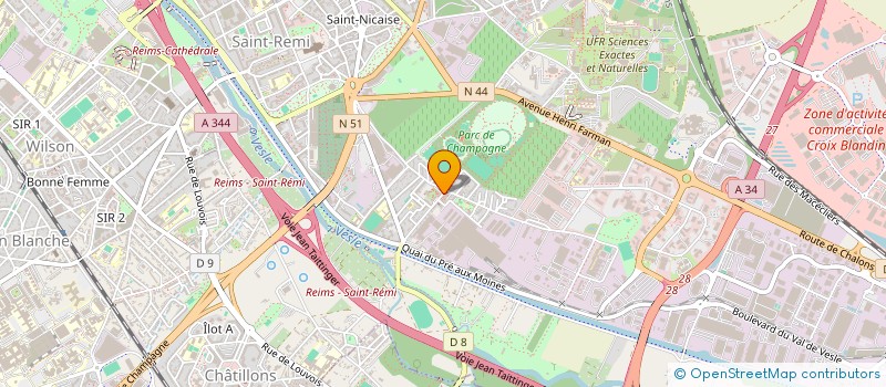 localisation de l'entreprise MADAME YOLANDE JAMAIN  REIMS