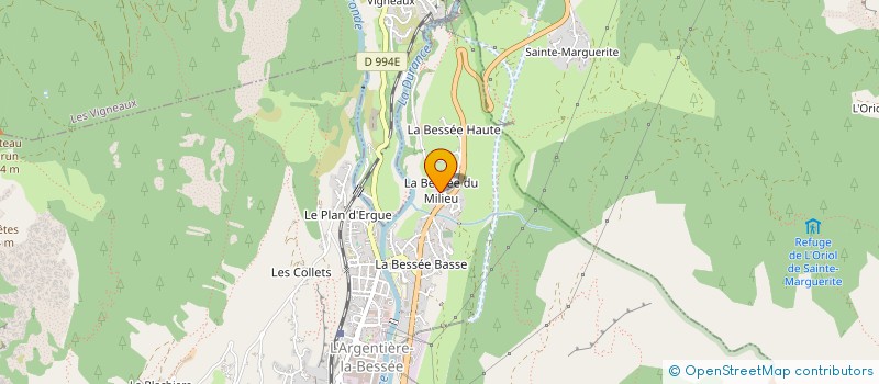 localisation de l'entreprise MADAME YOLANDE KELLER à L'ARGENTIERE-LA-BESSEE