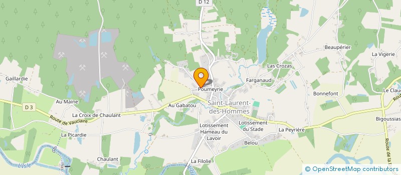 localisation de l'entreprise MADAME YOLANDE LAURIER  SAINT-LAURENT-DES-HOMMES