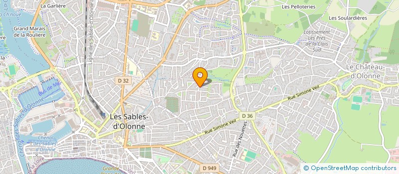 localisation de l'entreprise MADAME YOLANDE LE GLUDIC à LES SABLES D'OLONNE
