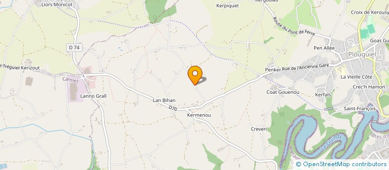 localisation de l'entreprise MADAME YOLANDE LE VEY  MINIHY-TREGUIER