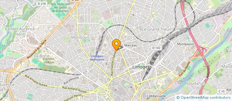 localisation de l'entreprise MADAME YOLANDE MARTIN à LIMOGES