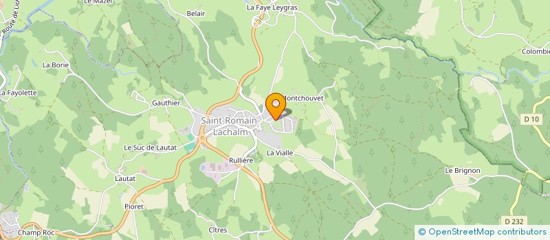 localisation de l'entreprise MADAME YOLANDE MERLE à SAINT-ROMAIN-LACHALM