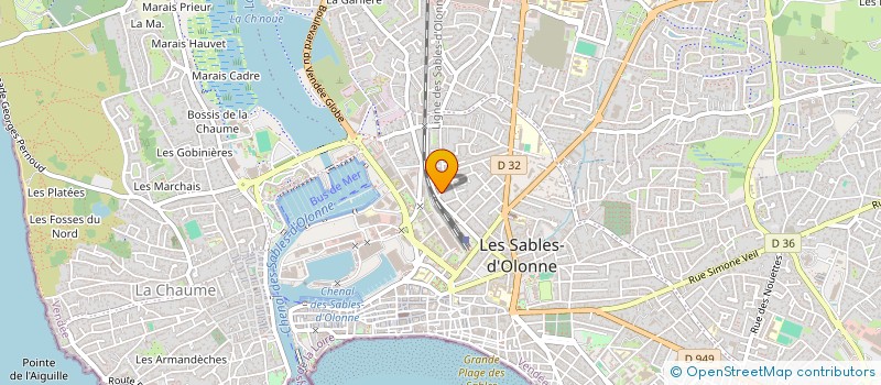 localisation de l'entreprise MADAME YOLANDE MEUNIER à LES SABLES D'OLONNE
