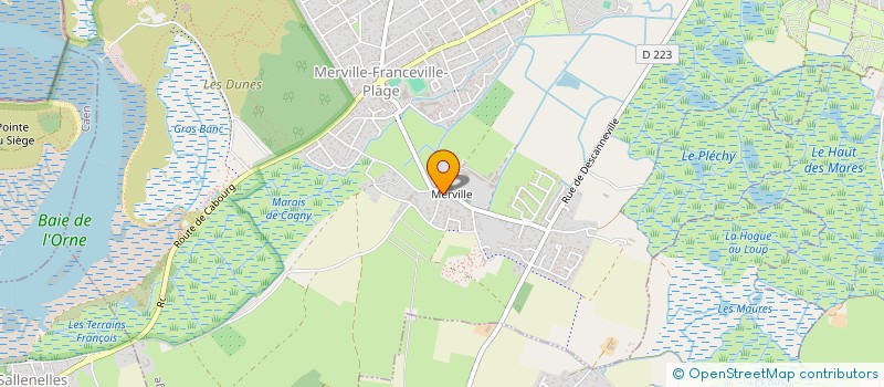 localisation de l'entreprise MADAME YOLANDE MONTIER  MERVILLE-FRANCEVILLE-PLAGE