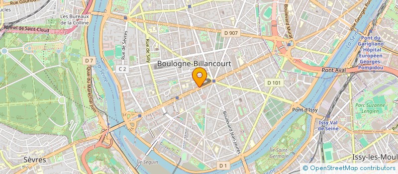 localisation de l'entreprise MADAME YOLANDE PEYNOT à BOULOGNE-BILLANCOURT