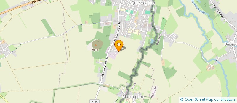 localisation de l'entreprise MADAME YOLANDE PRIN  QUIEVRECHAIN