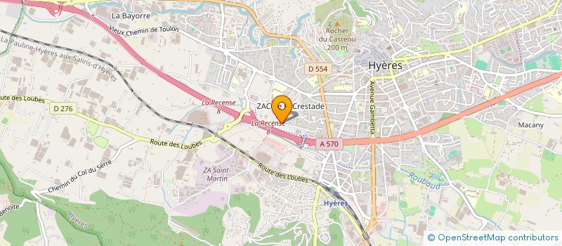 localisation de l'entreprise MADAME YOLANDE ROSSI  HYERES