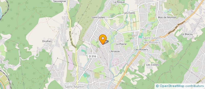 localisation de l'entreprise MADAME YOLANDE SERNA  SAINT-JULIEN-LES-ROSIERS